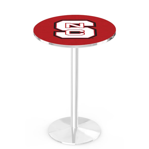 42" Chrome North Carolina State Pub Table, 36" dia. Top