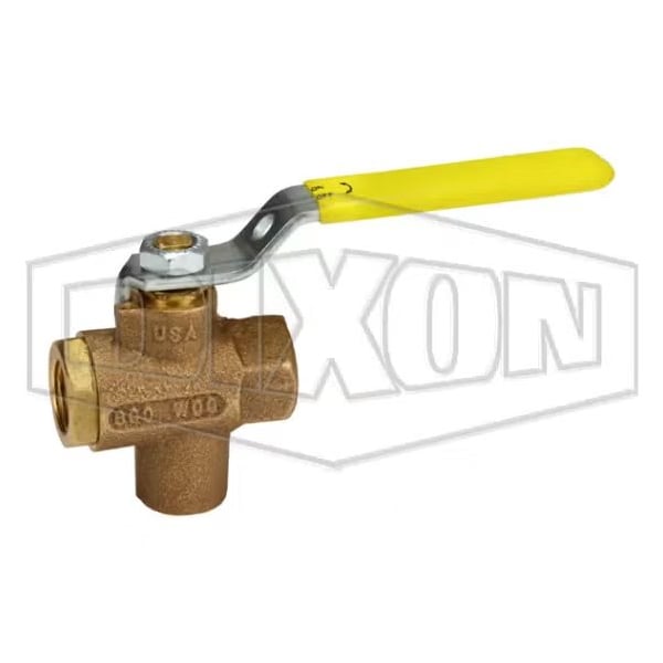 Ball Valve with NPT Tap, 3/8 in Nominal, FNPT End Style, Full Port, RTFE Seat/Stuffing Box Ring Soft