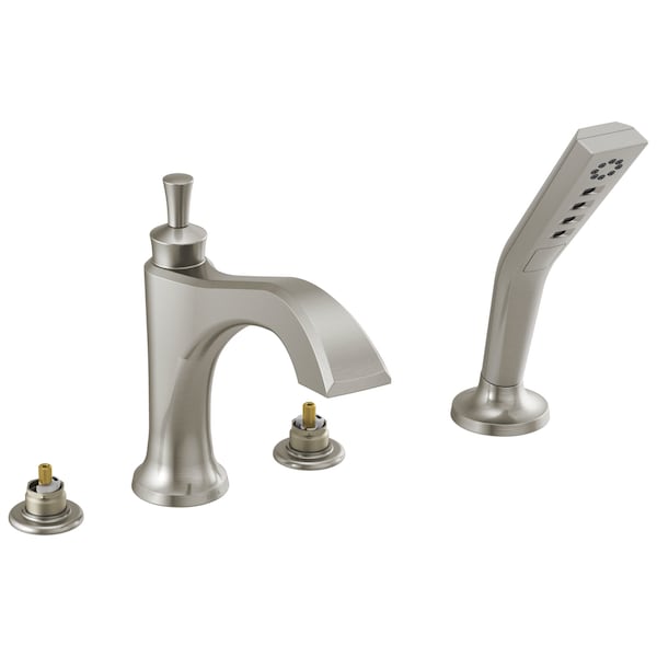 Dorval Roman Tub with Hand Shower Trim - Less Handles