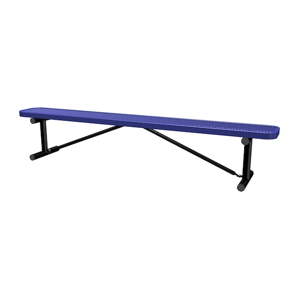 Portable, Bench w/o Back, 8ft., Navy