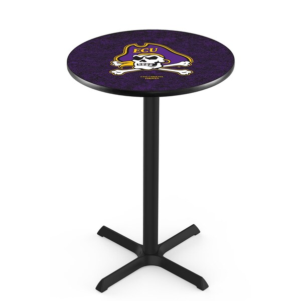 42" Blk Wrinkle East Carolina Pub Table, 36" dia. Top