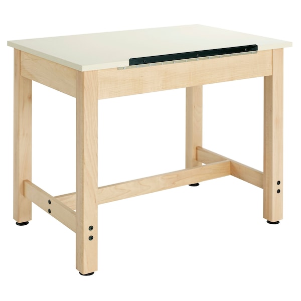 Rectangle Drafting Table, 36" W, 38" L, 30" H, HPL Almond
