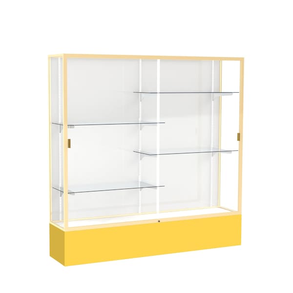 Spirit Floor Display Case 72x72x16, White, Champange