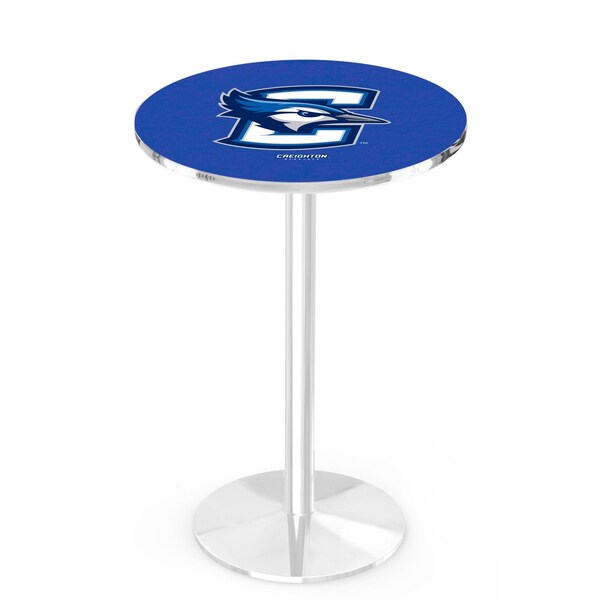 42" Chrome Creighton Pub Table, 36" dia. Top