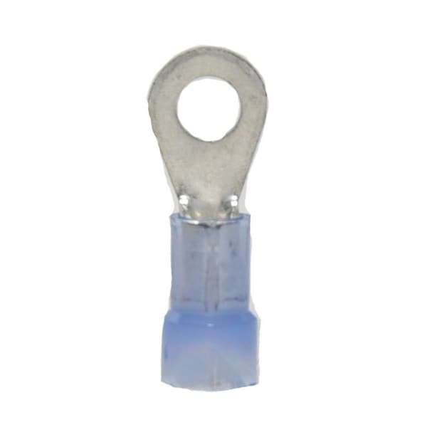 Ring Terminal, #8 Stud Size, 14 AWG, 600 V, Nylon Insulated, 1000 PK