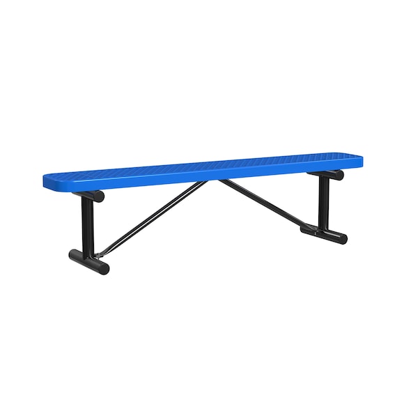 Leisure Craft 6 FT Outdoor Bench without Back, Portable, Blue
