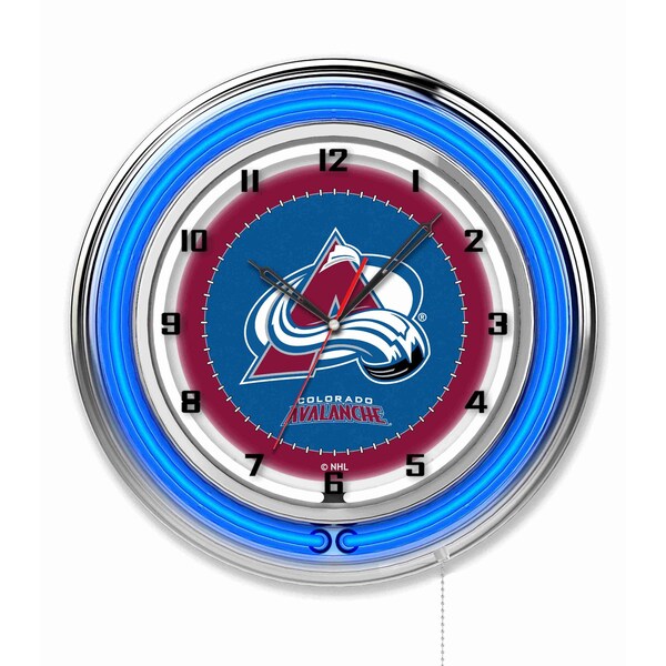 Colorado Avalanche Double Neon 19" Clock, NHL