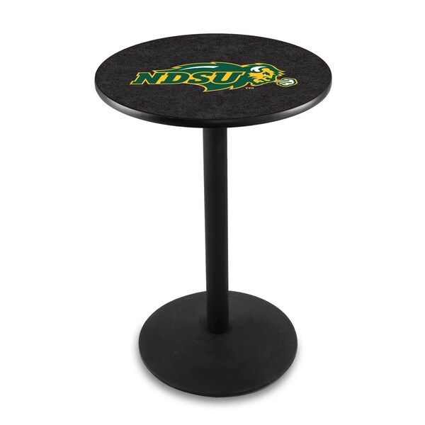 36" Blk Wrinkle North Dakota State Pub Table, 36" dia. Top