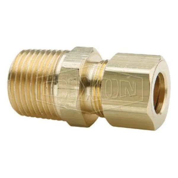 The Right Connection Tube-to-Pipe Tank Fitting, 3/8 in x 9/16-24 Nominal, Tube x Straight NPT End St
