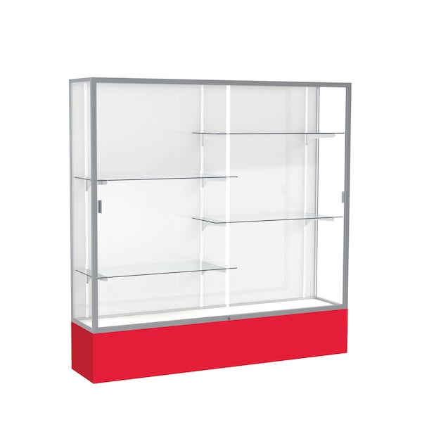 Spirit Floor Display Case 72x72x16, White, Satin