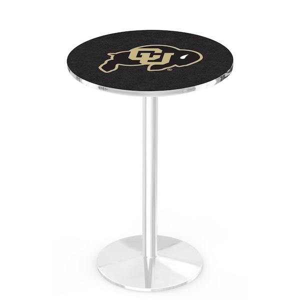 42" Chrome Colorado Pub Table, 36" dia. Top