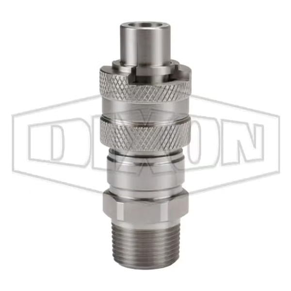 Dix-Lock N Series Interchange Quick Disconnect Pneumatic End Plug, 1-11 x 1/2 in Nominal, 316 Stain
