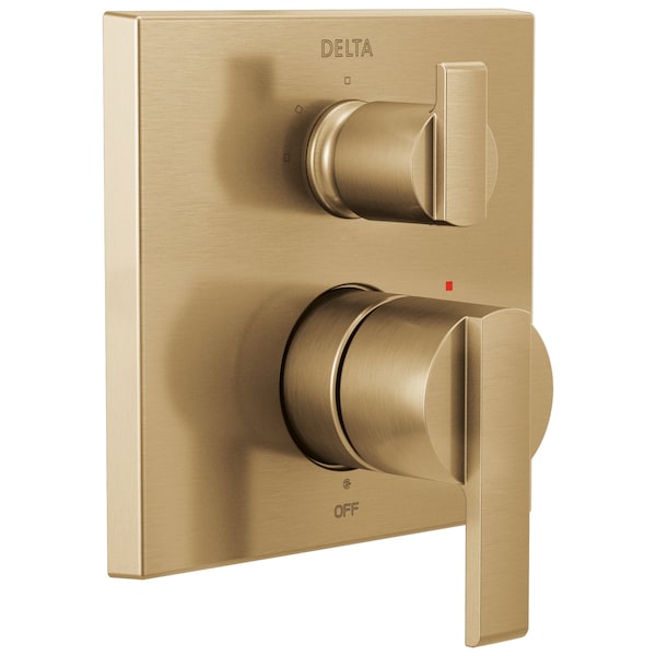 Ara Angular Modern Monitor 14 Series Valve Trim with 3-Setting Integrated Diverter