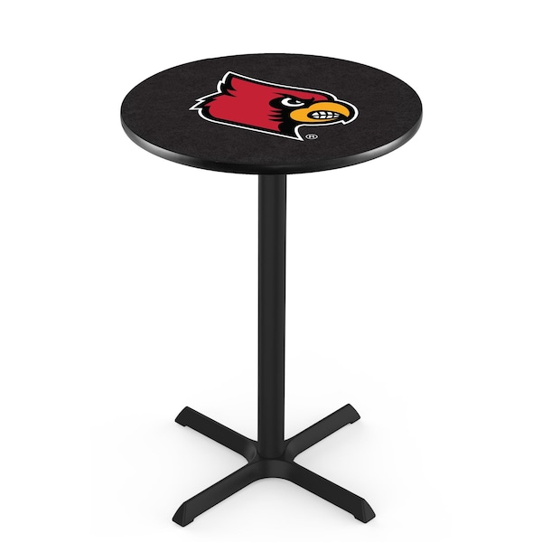 42" Blk Wrinkle Louisville Pub Table, 36" dia. Top