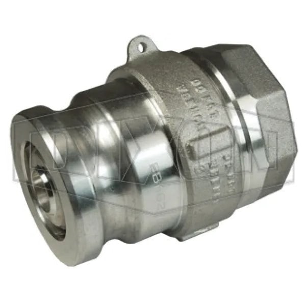 Bayco Dry Disconnect Cam and Groove Adapter, 2-1/2 x 2 in Nominal, Adapter x FNPT, Aluminum
