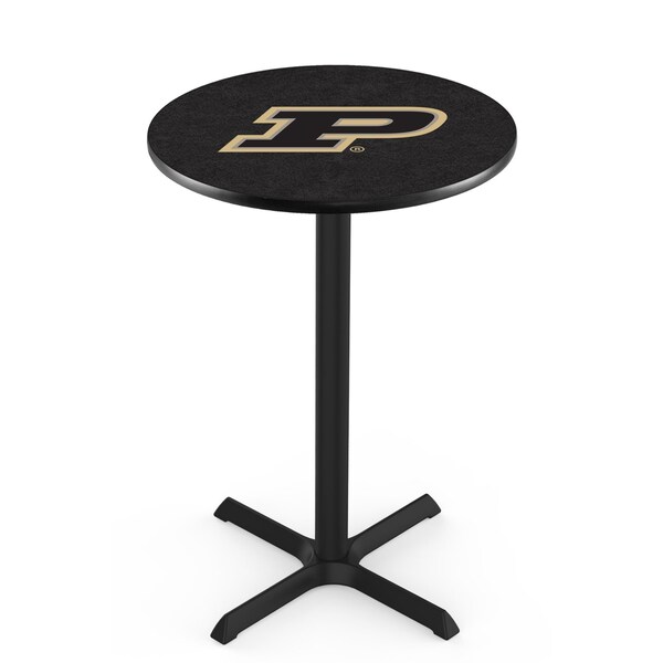 42" Blk Wrinkle Purdue Pub Table, 36" dia. Top