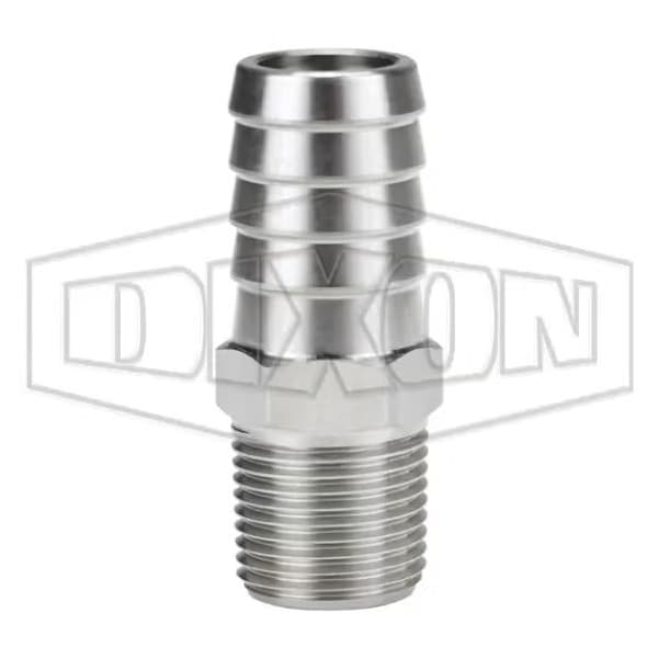 Hose Insert, 3/8 x 5/8 in, MNPT x Hose Barb, 316 SS, Domestic