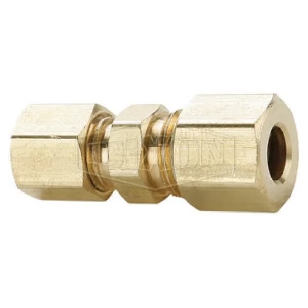 The Right Connection Compression Union Reducer, 3/8 x 1/2 x 9/16-24 x 11/16-20 in Nominal, Brass, Do