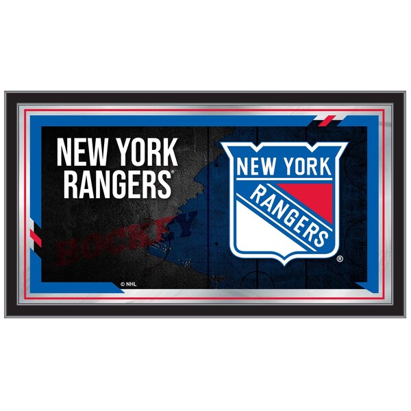 New York Rangers 15" x 26" Hockey Collector Mirror by Holland Bar Stool Company