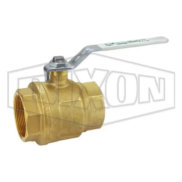 Ball Valve, 2 in Nominal, FNPT End Style, Brass Body, Full Port, PTFE Seat/Double O-Ring Softgoods
