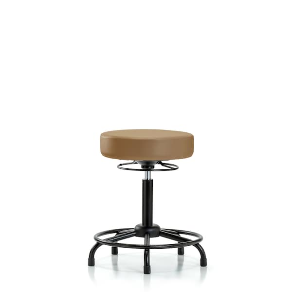 Vin Stool without Back-Medium Bench Height with RT BaseandStationary Glides in Taupe Trailblazer Vin