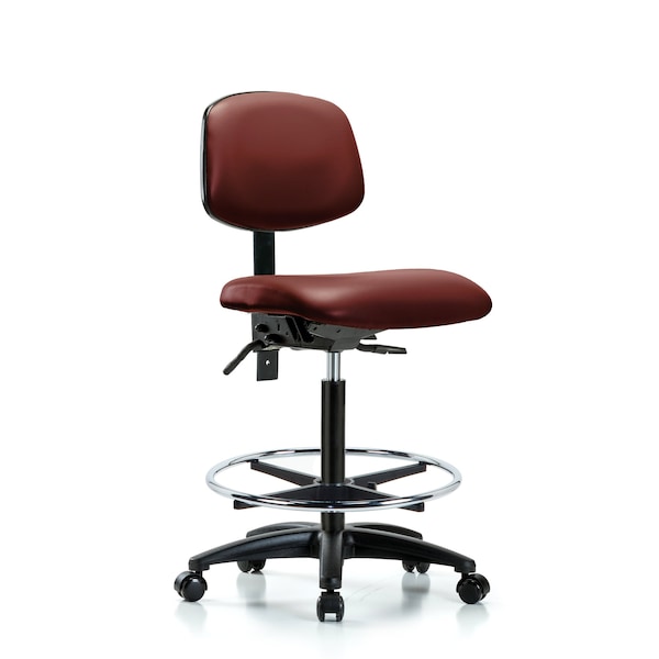 Vinyl Chair, High Bench, Tilt, Foot Ring, Casters, Borscht