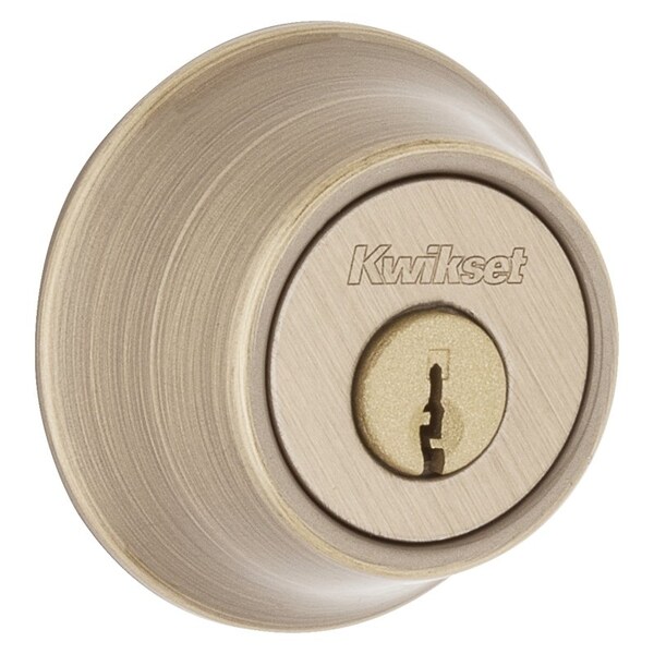 Deadbolt, Alike Key, Steel, Antique Brass, 238 to 234 in Backset, K3 Keyway