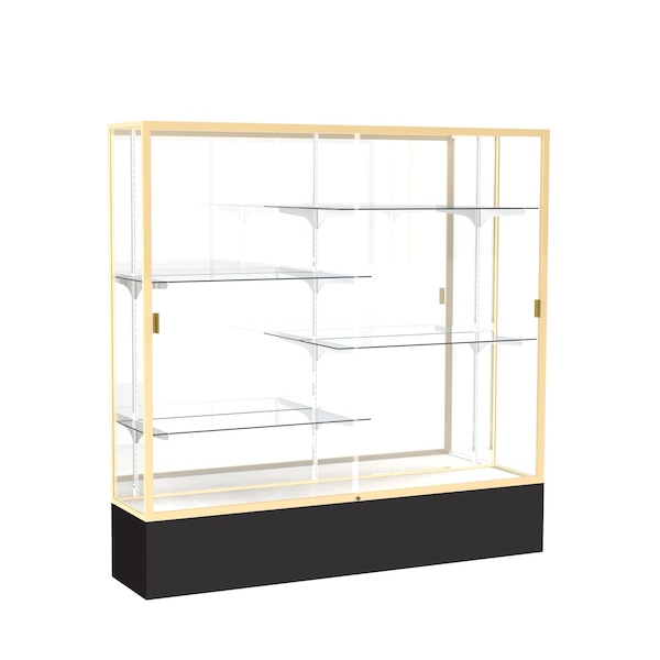 Spirit Floor Display Case 72x72x16, Mirror, Champange