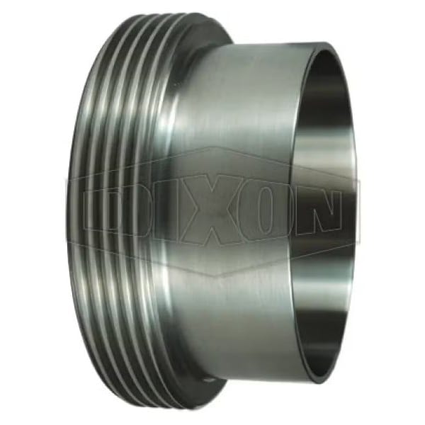 John Perry Long Weld Ferrule, 2 in, Thread, 316L SS, Domestic