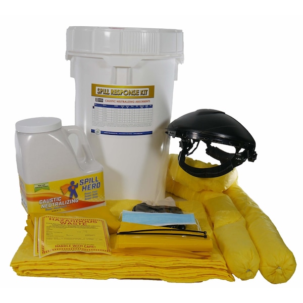 Spill Kit, Caustic Neutralizer, 6.5 gal.