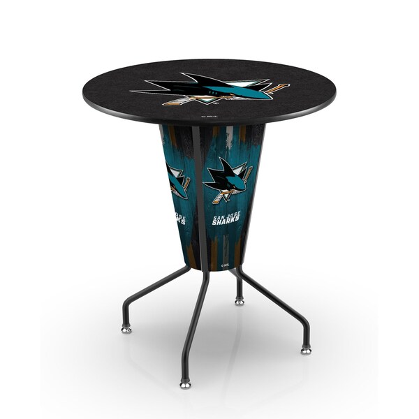 Lighted 42" Black San Jose Sharks Pub Table