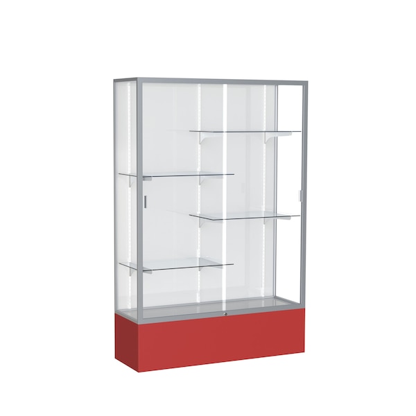 Spirit Floor Display Case 48x72x16, White, Satin