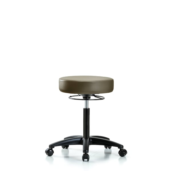 Vinyl Stool, Med Bench, Casters, Royal