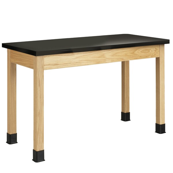 Rectangle Table, 54" W, 56" L, 36" H, Phenolic Resin, black