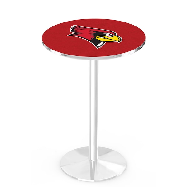 42" Chrome Illinois State Pub Table, 36" dia. Top