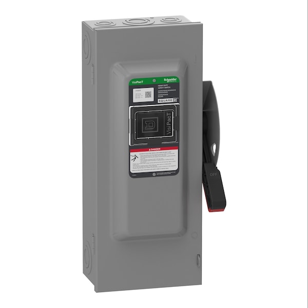 Safety Switch, Fusible, 3PST, Three Phase, NEMA 1, Indoor, Steel