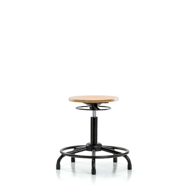 Bench Stool, Med, Wood, RT, Glides