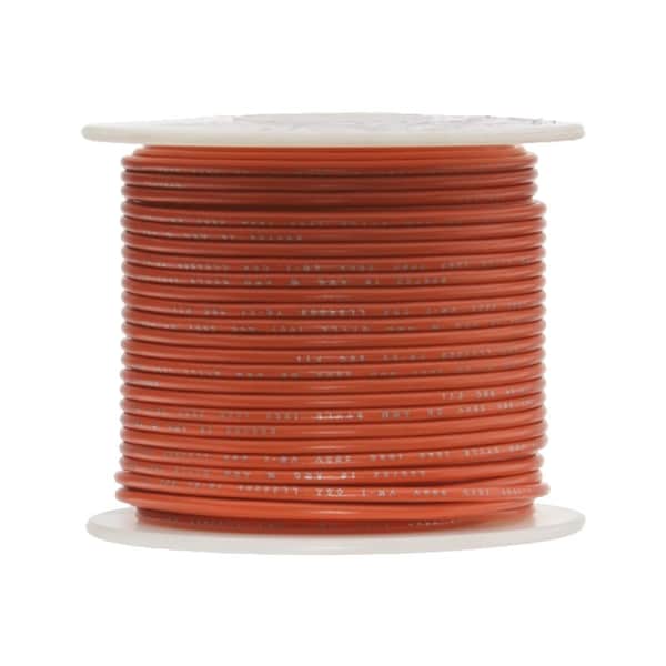 20 AWG Gauge UL1061 Stranded Hook Up Wire, 300V, 0057 Diameter, Orange, 100 ft Length