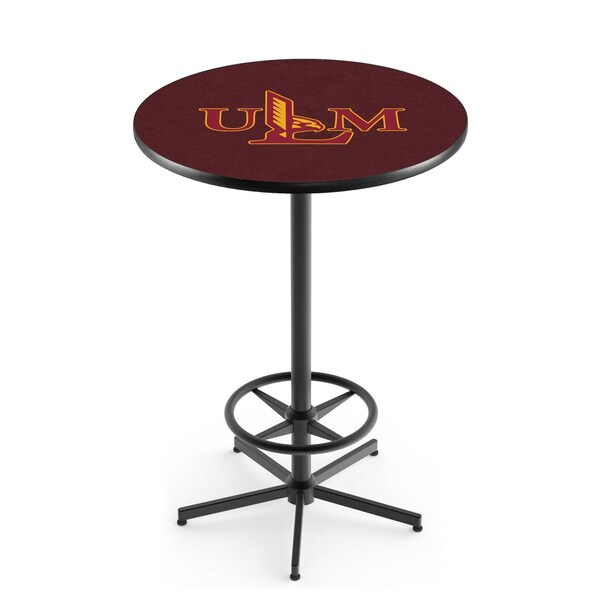 42" Black Louisiana-Monroe Pub Table