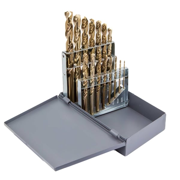 15 Piece Cobalt Jobber Length Drill Bit Set, 1/16" - 1/2", D/ACO Series