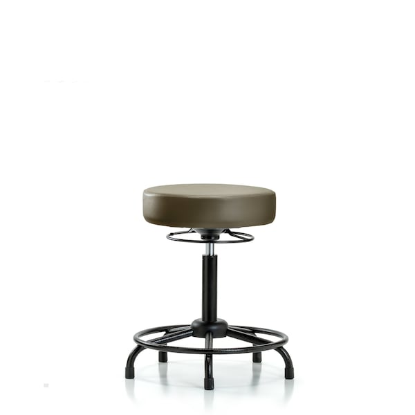 Vinyl Stool, Med Bench, Round Tube Base, Glides, Royal