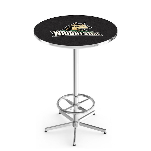 42" Chrome Wright State Pub Table, 36" dia. Top