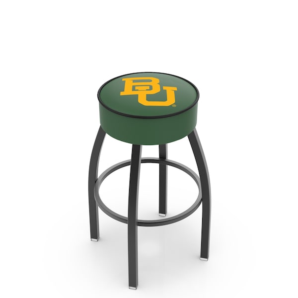 25" 4" Baylor Cushion Seat, Blk Wrinkle Base Swivel Bar Stool
