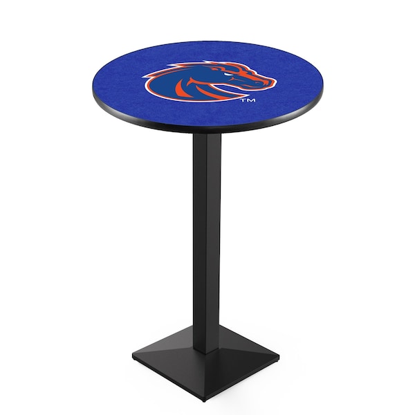 42" Blk Wrinkle Boise State Pub Table, 36" dia. Top