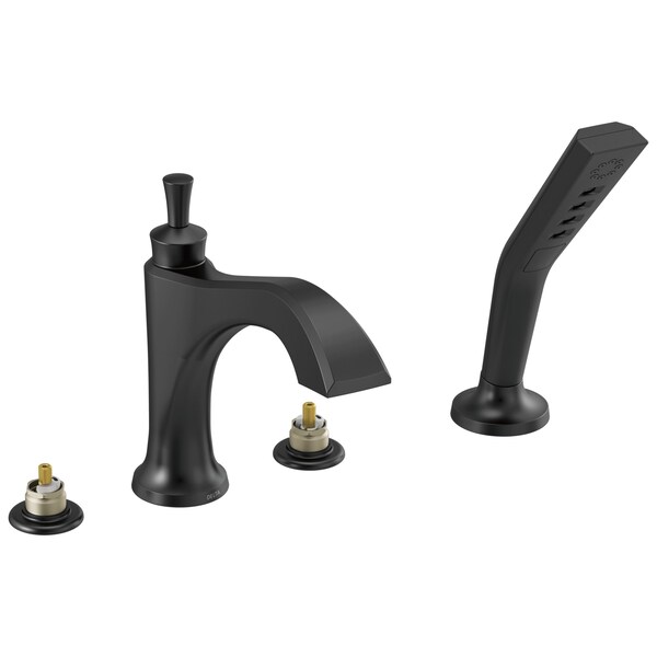 Dorval Roman Tub with Hand Shower Trim - Less Handles