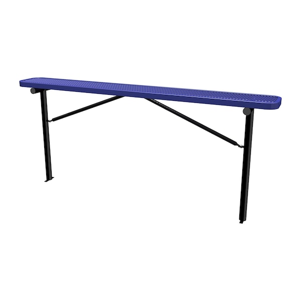 Bench w/o Back, Ingroud Mount, 8ft., Navy