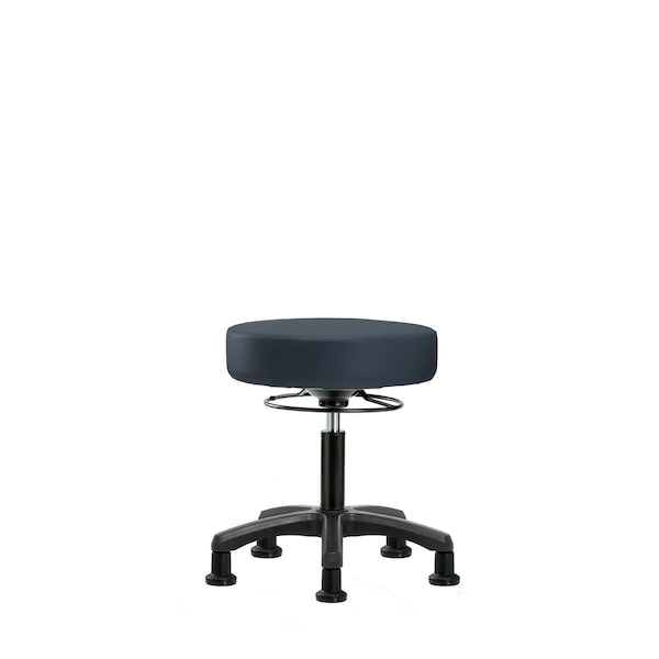 Desk Mini-Stools, Vinyl, Glides, Navy