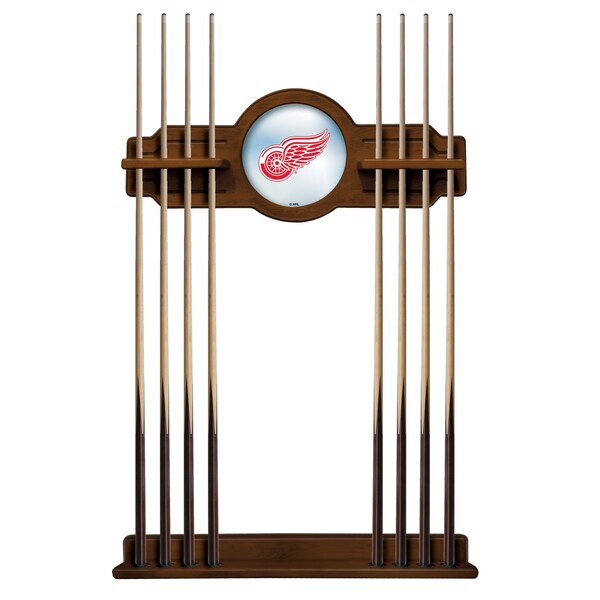 Detroit Red Wings Cue Rack in Chardonnay Finish