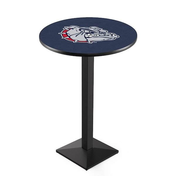 42" Blk Wrinkle Gonzaga Pub Table, 36" dia. Top