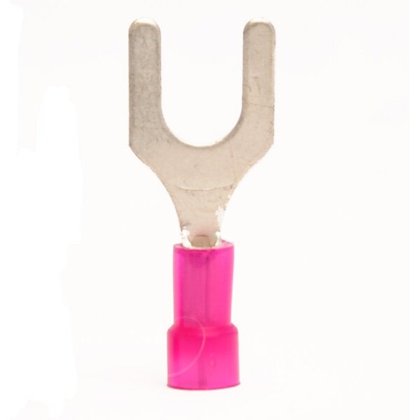 Fork Terminal, 1/4 in Stud Size, 18 AWG, 600 V, Nylon Insulated, 1000 PK